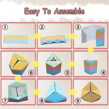STEM Educational 3D Paper Folding Math Puzzles Set - Flipping Regular Dodecahedron,Soccer - color: Green