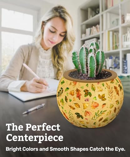 PieceRelax Unique 3D Puzzle Planter - 80 Plastic Pieces [K1105] - color: Elegant Green