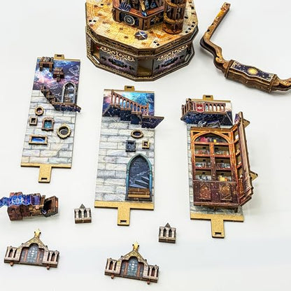 Book Nook Kit DIY 3D Wooden Puzzle - Starry Guide Camping Light - color: Starry Guide Camping Light