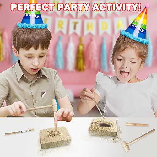 ArtCreativity Dinosaur Dig Kit, T-Rex & Tarbosaurus Fossil Teeth 2-Pack
