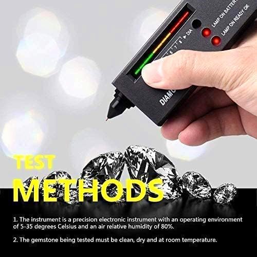 Diamond Tester,High Accuracy Diamond Tester Pen＋60X Mini LED Magnifying Jeweler Tool Kit,Professional Jewelry Diamond Selector for Novice and Expert, Thermal Conductivity Meter(Diamond Tester) - color: Diamond Tester