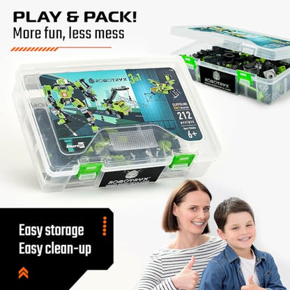 JITTERYGIT Mech Buildable Robot Glow in The Dark STEM Action Figure Toy Set, Cool Space Super Hero Christmas Birthday Gift, Xmas 3 in 1 Present DIY for Boys, Girls, Teen 6 7 8 9 10 Year Olds - style: Verdant Green - Cliffsling