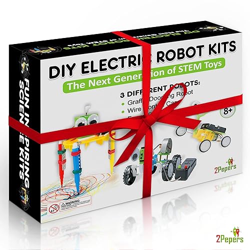 DIY STEM Engineering Gift Science Craft Set Electric Robot Kit for Age 8-14 - size: 3 PACK