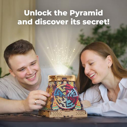 iDventure Cluepuzzle Pyramid of the Sun, Puzzle Box for Adults and Families - color: Basegame Sun Pyramid