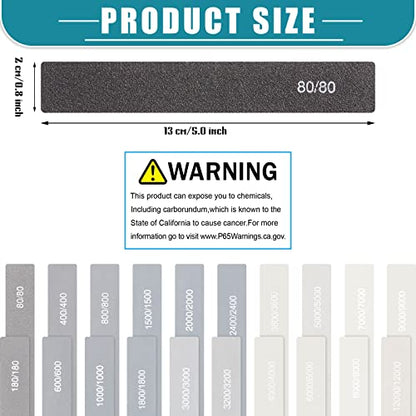 Honoson 20 Pcs Sanding Sticks Model, Low and High Grits, Classic Style - style: Classic Style