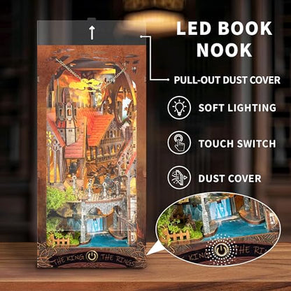 Book Nook Kit with LED Lights DIY Miniature Dollhouse - color: Spirit Valley of the Magic Ring