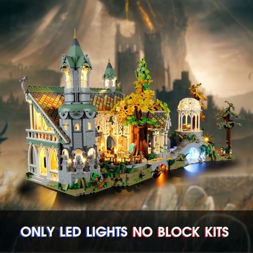 Vaodest Led Light for Lego 10316 The Lord of The Rings: Rivendell Building Blocks Model,Design and Configuration Compatible with Model 10316(Led Light Only, Not Building Block Kit) - style: 10316 The Lord of The Rings Set