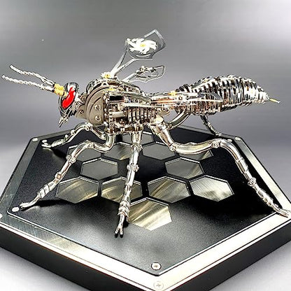 OreilleStar 3D Metal Puzzles for Adults Model Kits of Northern Giant Hornet Mechanical Wasp Building Blocks, Difficult DIY Assembly for Men (3D Metal Wasp-Silver) - style: 3D Metal Wasp-Silver