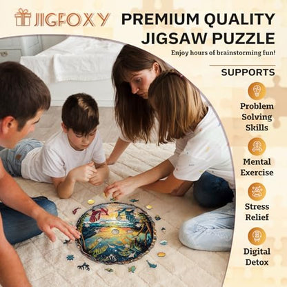Jigfoxy Wooden Puzzle for Adults, Sunset Beach Wood Puzzles Adult - color: Sunset Beach, size: Medium