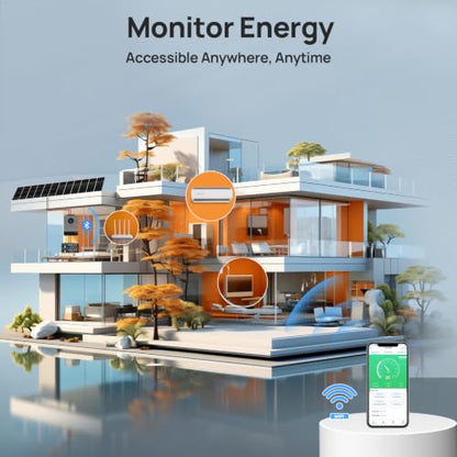 ECO-WORTHY 10KW Output 9.36KWH Off Grid Solar System Complete Kit for Home:12pcs 195W Solar Panels(2340W)+10KW 120V/240V Inverter (UL 1741)+ 2pcs 48V 100AH Lithium Batteries(UL 1973&UL 9540A) - size: ULTRA 10kWh+10kW Output