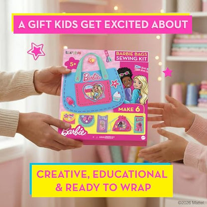 Barbie® Sew Your Own Minibag Kit for Kids Ages 6-12 - 6 Felt Bag Projects