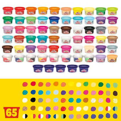 Play-Doh Ultimate Color Collection 65-Pack of 1-oz Cans, Includes Sparkle, Confetti & Color Burst, Back to School Classroom Supplies, Preschool Toys, Ages 2+ (Amazon Exclusive)