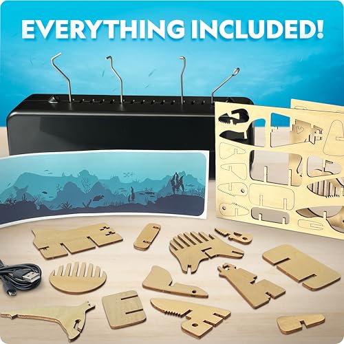 National Geographic Motorized Shark 3D Wood Puzzle Model Kit for Kids - style: Motorized Shark Model
