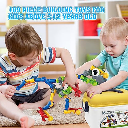 Huaker STEM Building Toys for 3 4 5 6 7 8 Year Old Boys Girls Birthday Gift - style: 109