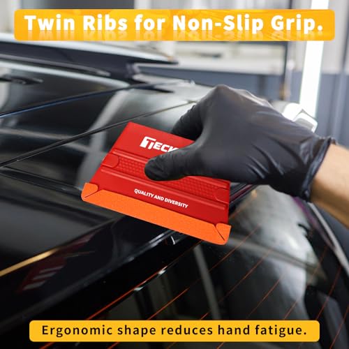 TECKWRAP Felt Squeegee for Vinyl Wrap -Trapezoid Shape (Soft/Medium/Hard) - color: 3pcs Trapezoid Shape