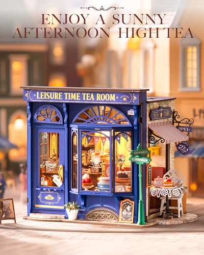 Rolife DIY Miniature House Kit for Adults - Leisure Tea Time - color: Leisure Time Tea Room