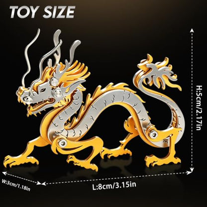 3D Metal Puzzles for Adults, Zodiac Sign Gold Dragon 51 Pieces - color: A9-dragon