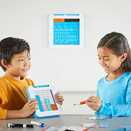hand2mind Build-A-Grid, Dry Erase Multiplication, 3rd Grade Math, Multiplication Manipulatives, Fraction Manipulatives, Multiplication Game, Montessori Math, Homeschool Supplies (Set of 1) - style: Individual
