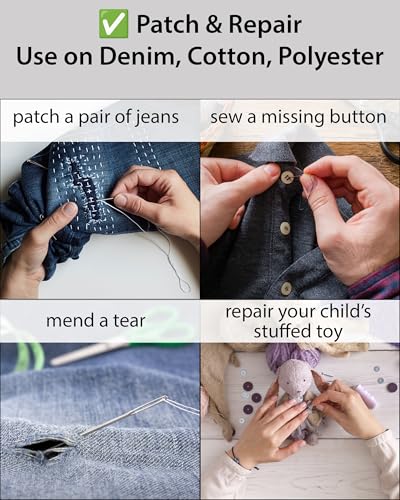 Vellostar Beginner Sewing Kit for Adults and Kids, 22 Threads, Travel Case - color: Beginner Black