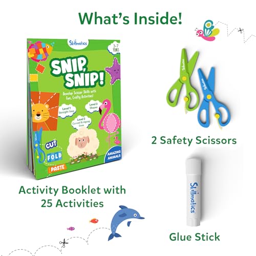Skillmatics Snip Snip Animals, Scissor Skills Toy, Felt Craft Gift for Kids - style: 5. Animals