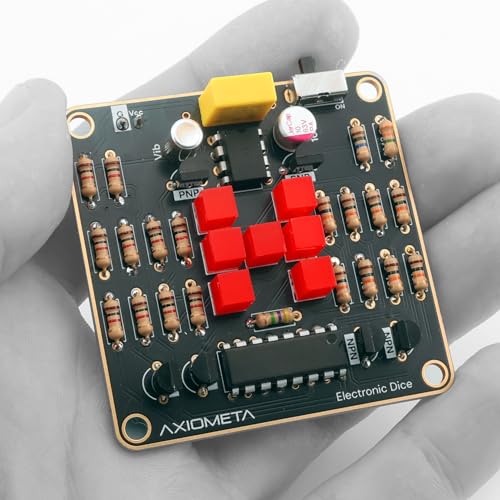 Electronic Dice Soldering Kit DIY LED Random Dice Circuit Kit 555 Timer CD4017, STEM Electronics Project Kit for Beginners Students Adults DIY Learning Kit School Engineering Project