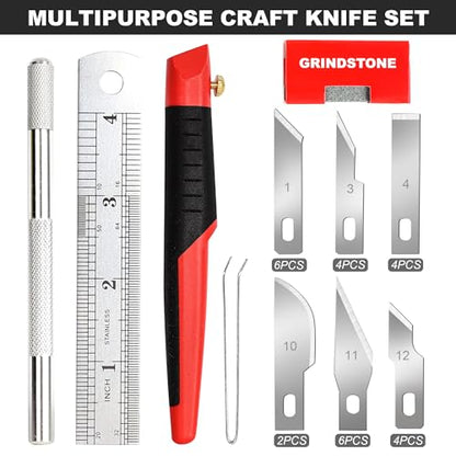 FASTPRO 31-Piece Exacto Knife, Precision Hobby Knife Kit for Art Crafts