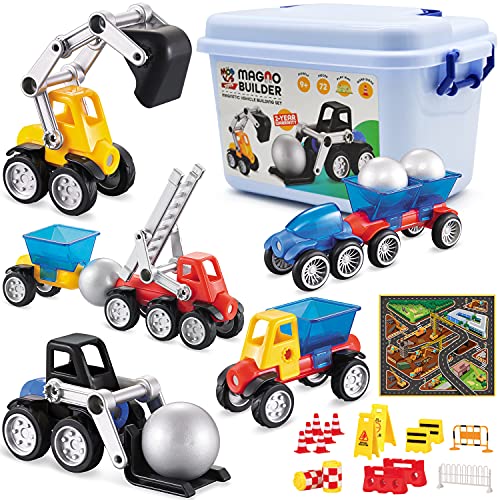 Mobius Magnetic Vehicle Building Set, 72 Pieces, STEM Toy, Ages 3+