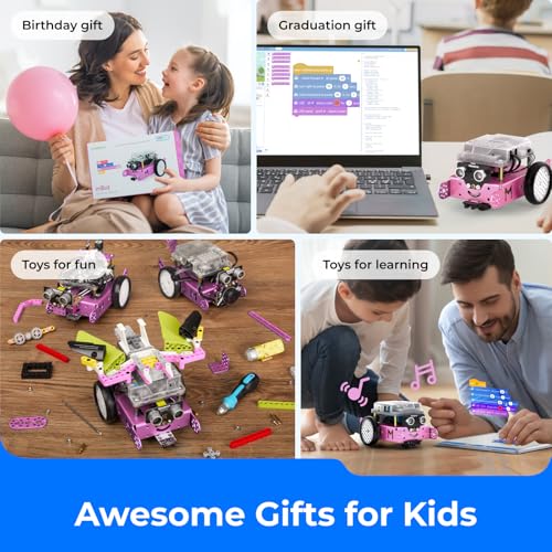 Makeblock mBot Pink STEM Coding Robotics Toy Kit for Girls & Kids Ages 8-12 - size: mBot Pink