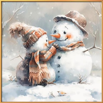 Leczany Cross Stitch Stamped Kits for Beginners Adults Patterns Craft Kit Needlepoint Full Range of Embroidery Starter Kits DIY 11CT 3 Strands | Snowman 16.5×16.5 inches - color: 11CT Stamped kits,Snowman 16.5×16.5 inches