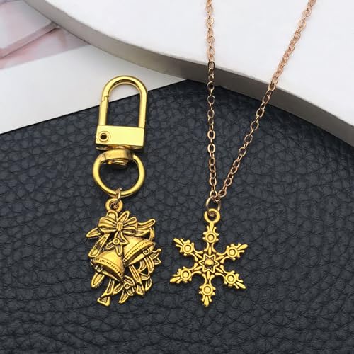WOCRAFT 60pcs Antique Gold Christmas Bracelet Charms for Jewelry Making Sets DIY Necklace Bracelet Keychain Crafting Charms Kit Craft Supplies (SN826) - color: Antique Gold, size: Christmas Charms