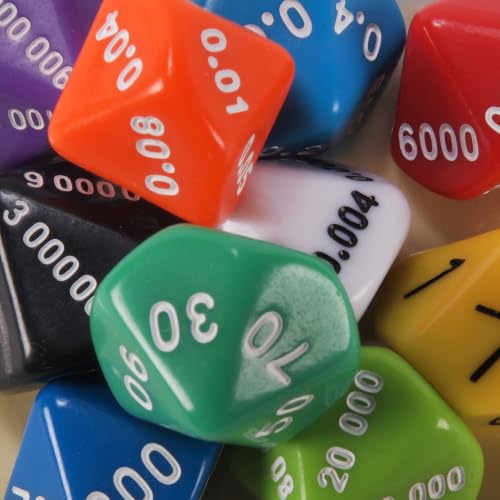 LEARNING ADVANTAGE Place Value & Decimal Dice, Set of 10 - size: 1 Count (Pack of 1)