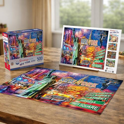 MasterPieces - 550 Piece Jigsaw Puzzle, New York City, Fun for Adults, Family, Kids, 18" x 24" - style: New York City
