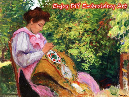 Abillyn Embroidery Starter Kit English Letter E and Flowers Stamped with Printed Pattern Cross Stitch Embroidery Kits (Letter E) - color: Letter E