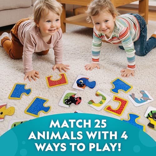 National Geographic Kids Animal Matching 2 Piece Puzzle Games for Toddlers