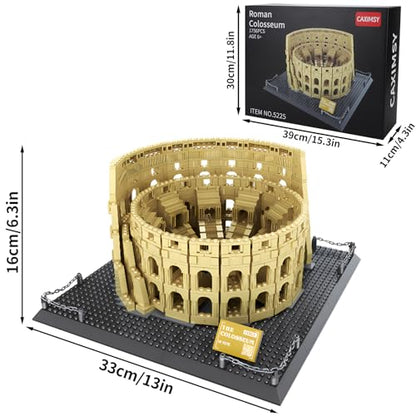 CAXIMSY Roman Colosseum Architecture Model Building Block Sets The Office Landmarks Skyline Set Toys Collection for Adults Kids 1756 Pieces - color: Rome Colosseumarchitecture