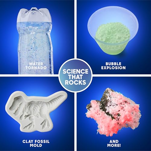 Discovery Planet Earth Science Kit for Kids| 27 Science Experiments| Erupting Volcano, Slime Lava, Geodes, Grow Crystals, Dino Fossil| STEM Geology Activity Set| Educational Learning Toy| Gift Ages 8+