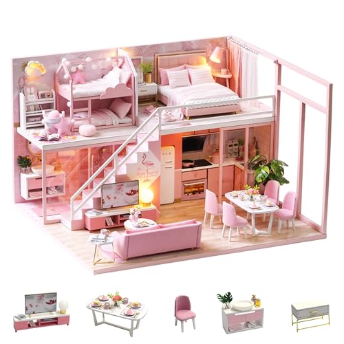 Flever Dollhouse Miniature DIY House Kit Creative Room with Furniture for Romantic Artwork Gift (Meeting Your Sweet) - color: Meeting Your Sweet
