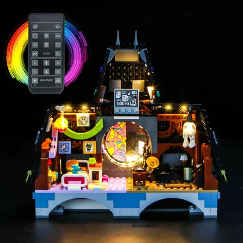 Upgraded Led Light Kit Compatible with Lego Wednesday & Enid's Dorm Room Building Set, RC Version Compatible with Lego 76781 (Model Not Included) - style: Remote Version