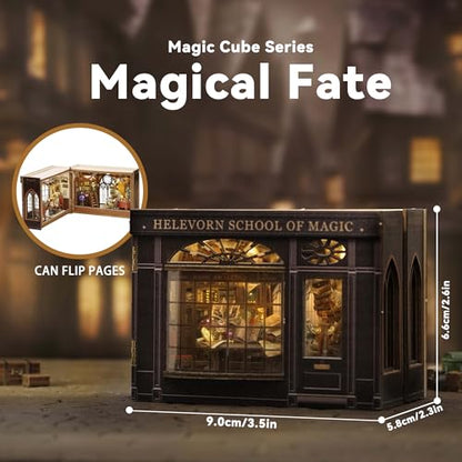 Flever Dollhouse Miniature DIY House Kit Creative Room with Furniture for Romantic Valentine's Gift (Magical Fate) - color: Magical Fate