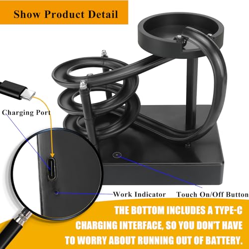 Kinetic Art Perpetual Motion Machine, Non-Stop Rolling Ball Funny Desk Toys - color: Black