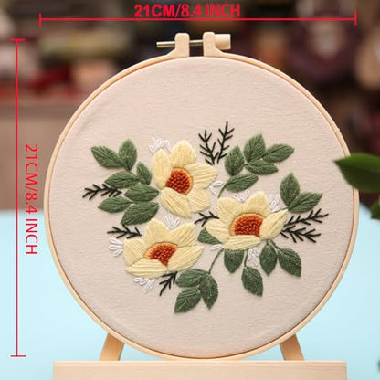 TINLOK Embroidery Kit for Beginner's,Cross Stitch Kits Christmas,Easy Embroidery - Adults DIY Handmade with Stamped Embroidery Pattern,Gifts for Mother's Day,Grandma - style: Modern