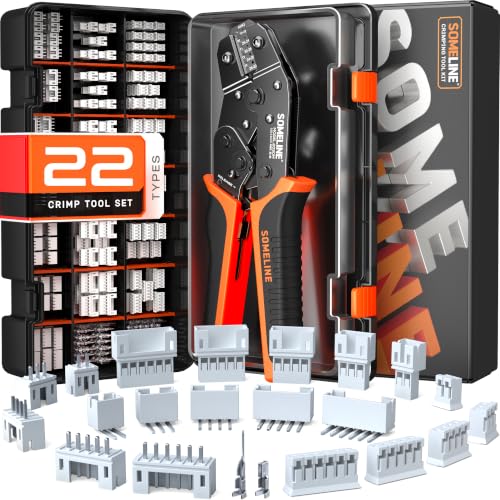 SOMELINE Crimping Tool & JST-PH 2.0mm Connector Kit, 2/3/4/5/6 Pin 640 pcs
