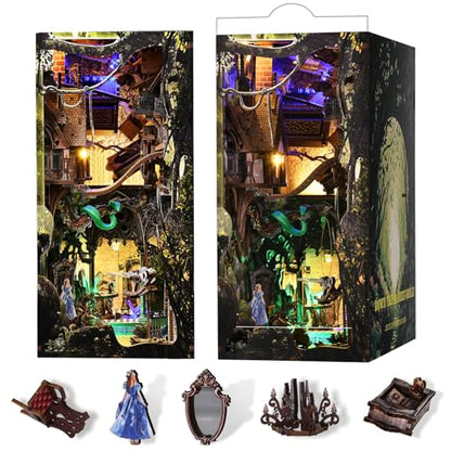 MiniCity Down the Rabbit Hole DIY Book Nook Kit, Miniature Puzzle with LED - color: Down the Rabbit-hole