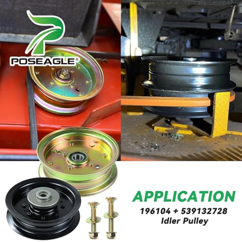 532196104 Idler Pulley with 539132728 Idler Pulley for Z246 Mowers - size: 1x196104+1x539132728