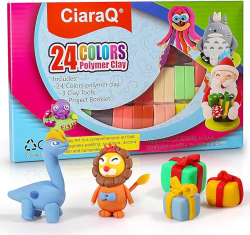 CiaraQ Polymer Clay Kit, Mini Modeling Clay Set - color: 24 Colors