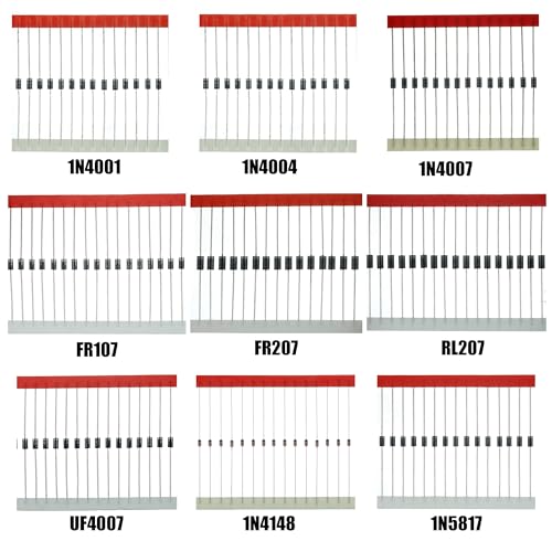 200Pcs 14 Values Rectifier and Schottky Diode Assortment Kit