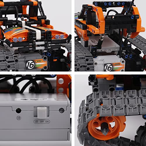 BIRANCO. STEM Remote Control Building Kit 3 in 1 RC Tracked Racer/Tank/Robot Engineering Toys, Science Construction Play Set, Toy Car Christmas for Boys & Girls Age 8-12 (392pcs) - color: Orange