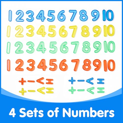 56 Pcs Translucent Numbers - Light Table Toys - style: Numbers