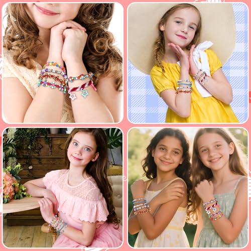 Cmiolacuna Friendship Bracelet Making Kit for Girls Ages 8-12 Loom Maker - color: Pink