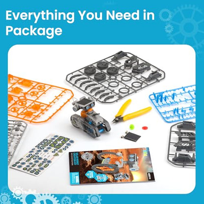 Solar Robot Building Kit STEM Gift for Boys Aged 8-13, DIY 15-in-1 Educational Science Building Toy, Solar or Battery Powered Robotic Set for Children Birthday with 212 Pieces